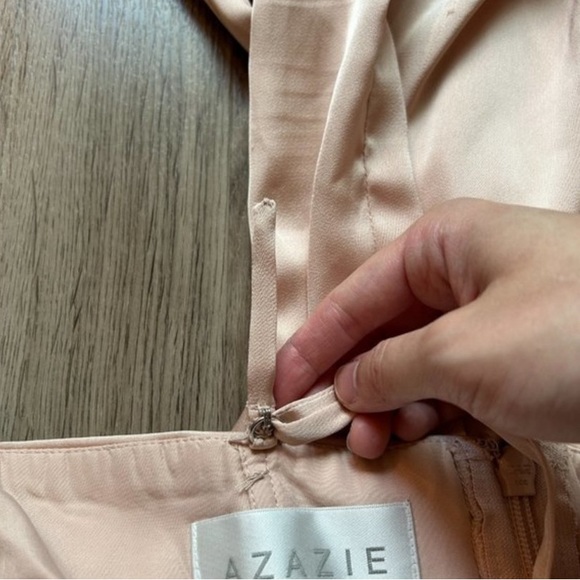 Azazie Mika Bridesmaid Dress Blush Pink Size 6 - Picture 10 of 10